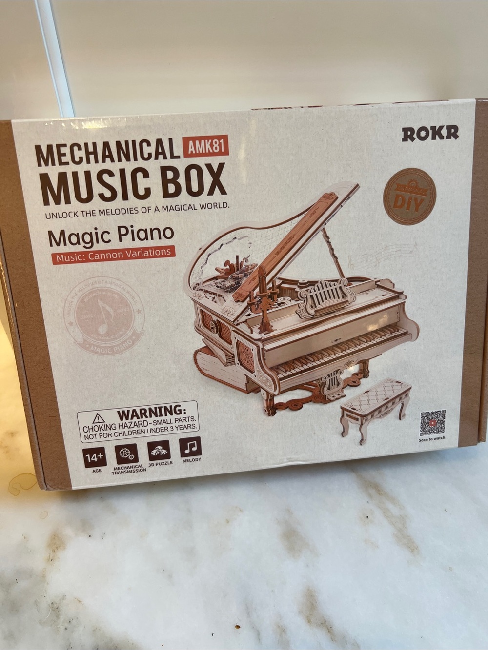 Rokr Mechanical Music Box AMK81 - Magic Piano - New in Box - 3D Puzzle